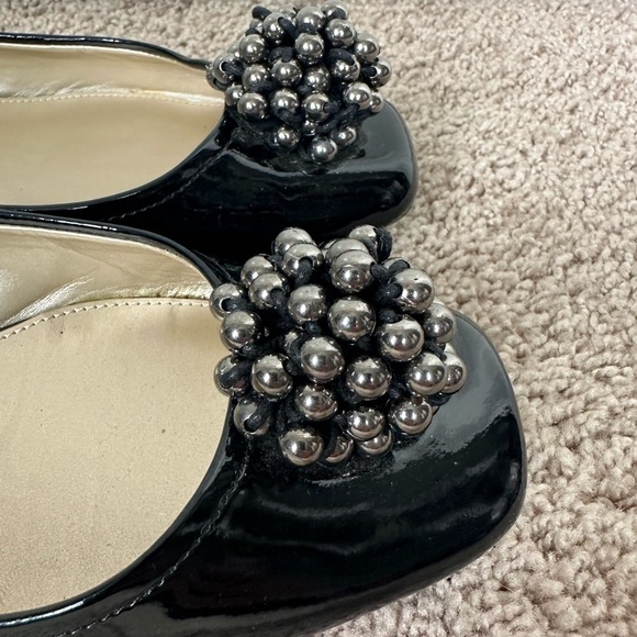 Liz Claiborne Bobbie Beaded Black Slingback Size 10 - Picture 3 of 5